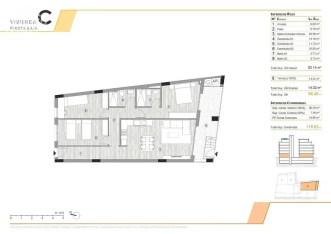 Prodej bytu 4+kk, Torrevieja, Alicante, Španělsko, 96 m2