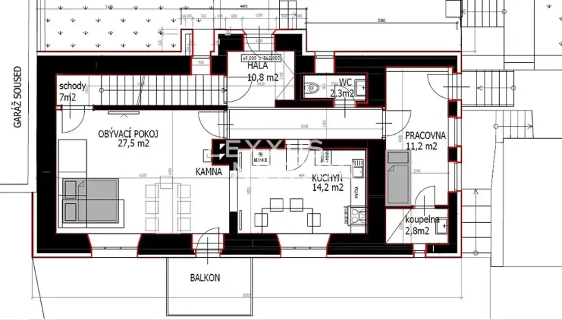 Pronájem rodinného domu, Kosoř, Dolejší, 190 m2