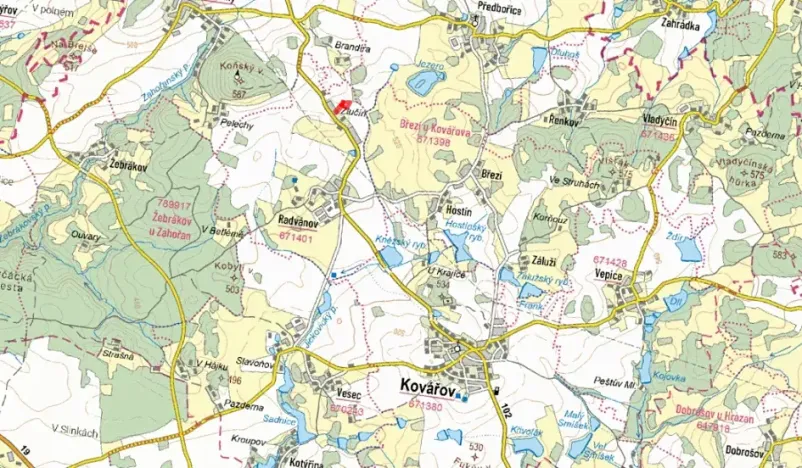 Prodej pole, Kovářov, 1473 m2