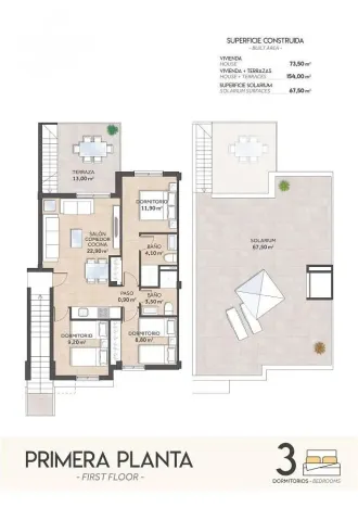 Prodej rodinného domu, San Miguel de Salinas, Alicante, Španělsko, 73 m2