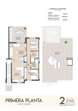 Prodej rodinného domu, San Miguel de Salinas, Alicante, Španělsko, 73 m2