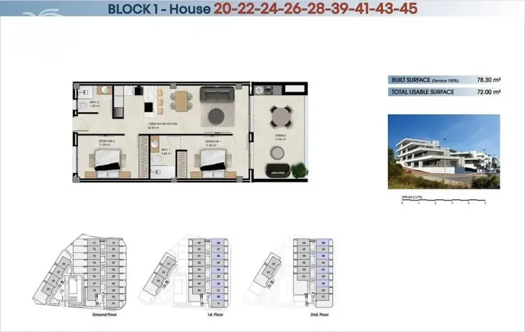 Prodej bytu 3+kk, La Marina, Alicante, Španělsko, 78 m2