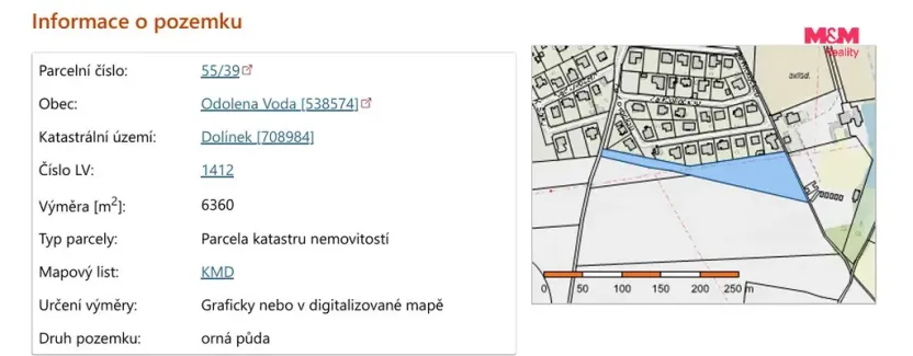 Prodej pozemku pro bydlení, Odolena Voda - Dolínek, 6360 m2