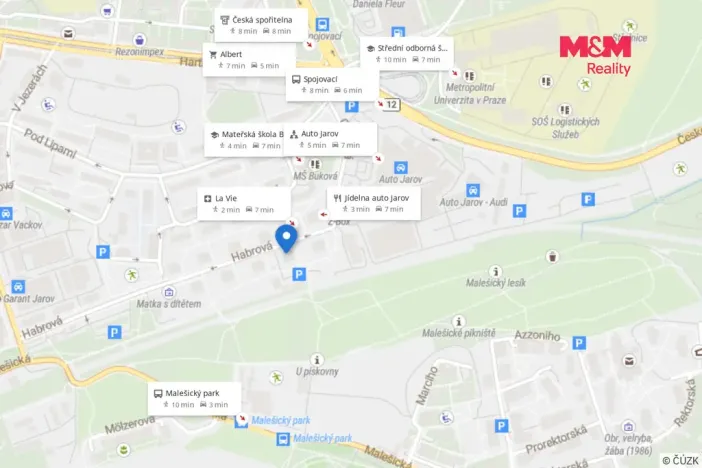 Pronájem bytu 2+kk, Praha - Žižkov, Habrová, 34 m2