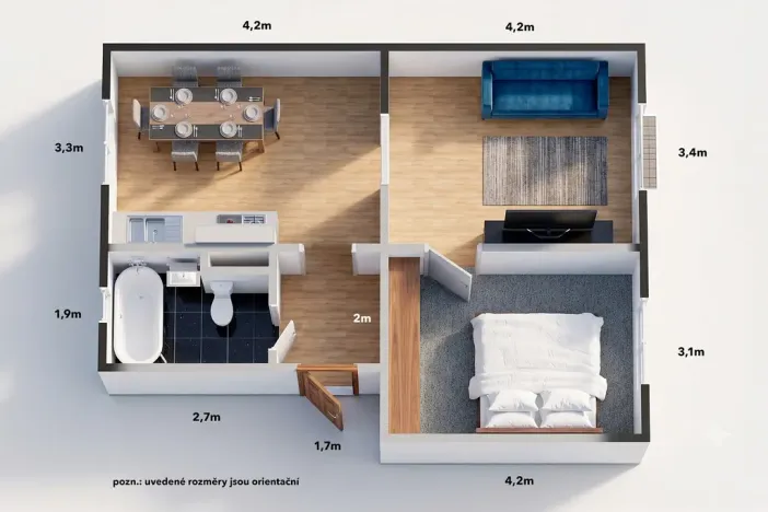 Prodej bytu 2+1, Ostrava - Zábřeh, Čujkovova, 48 m2