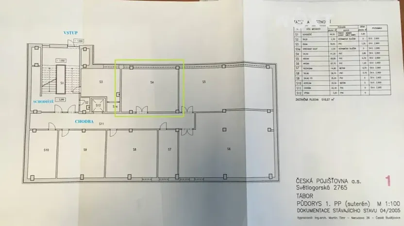 Pronájem skladu, Tábor, Světlogorská, 41 m2