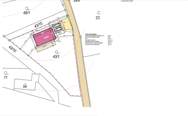 Prodej pozemku pro bydlení, Lom, Tyršova stezka, 888 m2