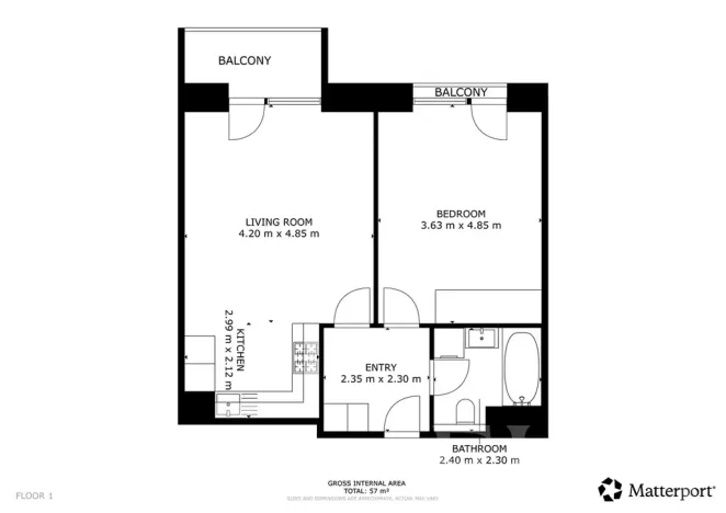 Pronájem bytu 2+kk, Praha - Chodov, Nebřenická, 56 m2
