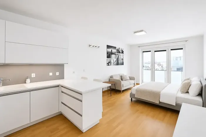 Pronájem bytu 1+kk, Praha - Řeporyje, Kakosova, 42 m2