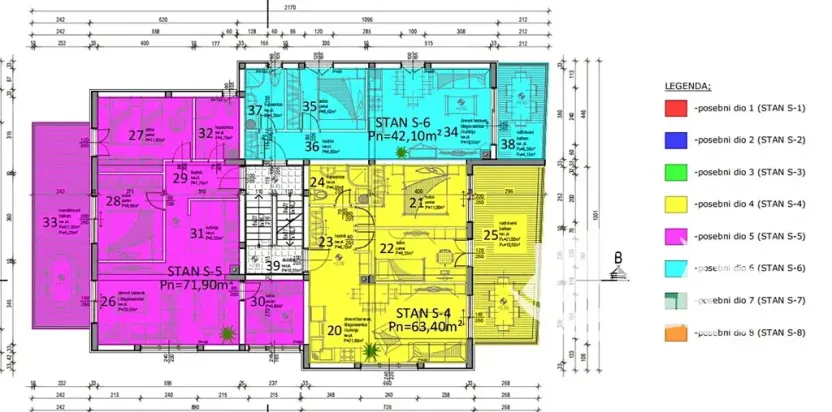 Prodej bytu 4+kk, Mandre, Chorvatsko, 80 m2