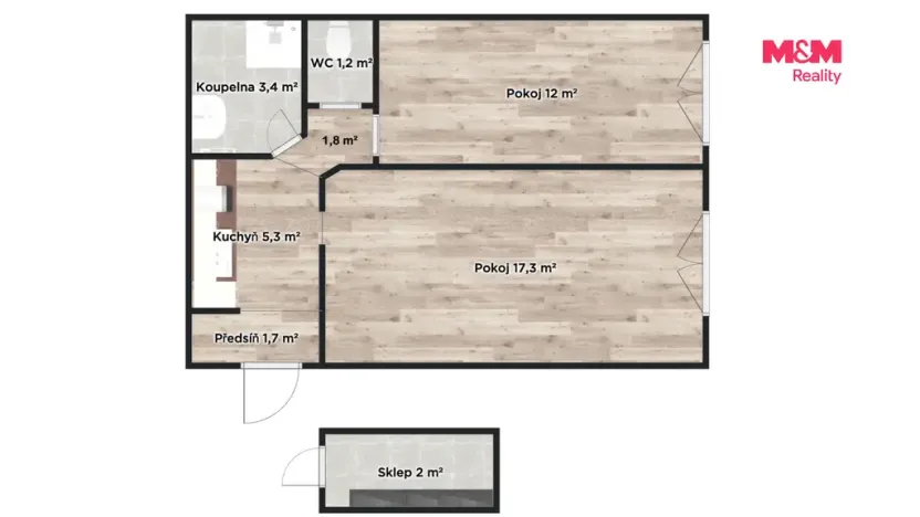 Prodej bytu 2+1, Praha - Dejvice, Kafkova, 43 m2