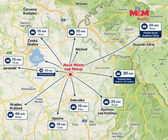 Prodej pozemku pro bydlení, Nové Město nad Metují - Krčín, 4081 m2