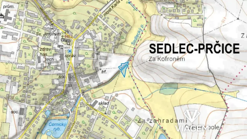Prodej podílu pole, Sedlec-Prčice, 611 m2
