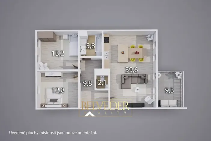 Prodej bytu 3+kk, Teplice, Albrechtova, 88 m2