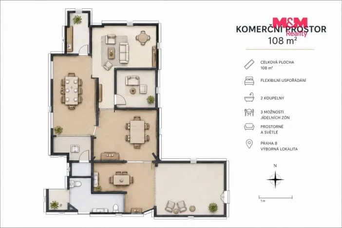 Pronájem obchodního prostoru, Praha, Ke Stírce, 108 m2
