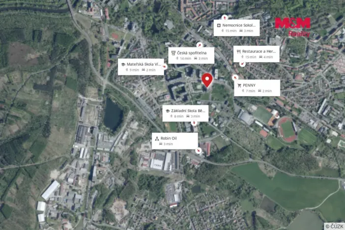 Pronájem bytu 3+1, Sokolov, Sportovní, 74 m2