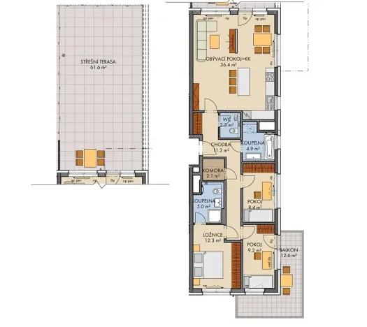 Prodej bytu 4+kk, Praha - Dolní Měcholupy, Honzíkova, 97 m2