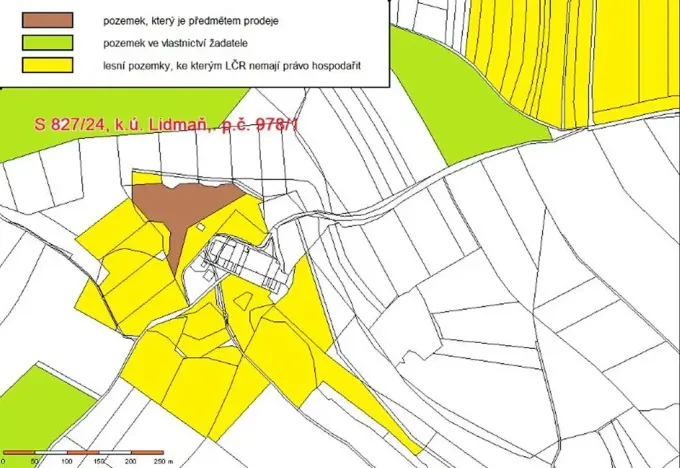 Prodej podílu lesa, Lidmaň, 9702 m2