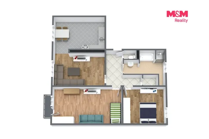Prodej bytu 3+1, Bukovany, 84 m2