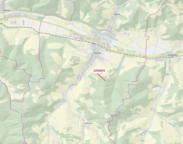 Dražba louky, Hovězí, 1222 m2