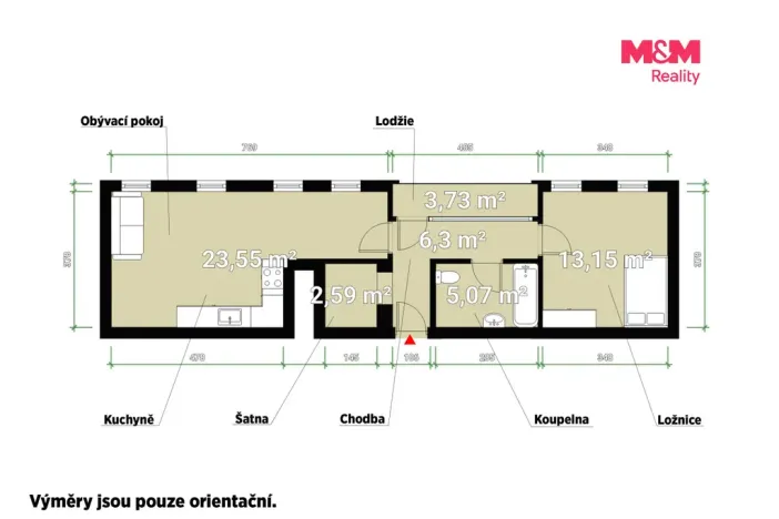 Prodej bytu 2+kk, Plzeň, Sladová, 54 m2