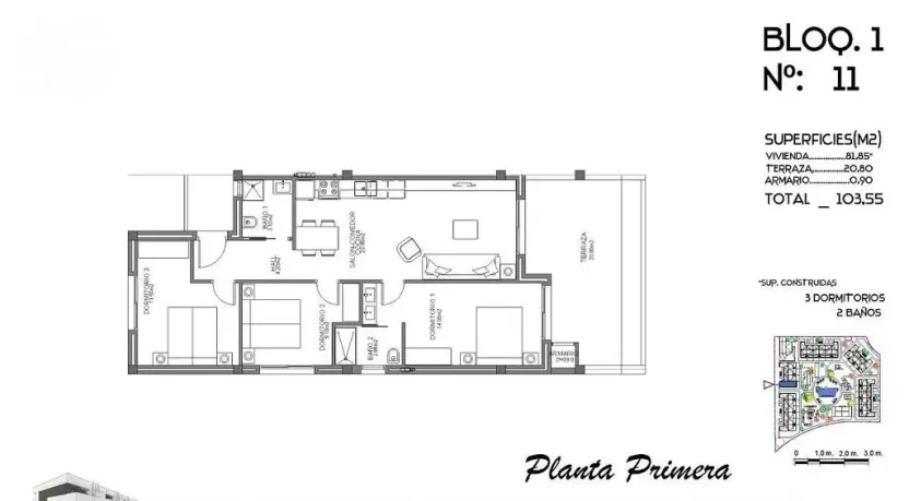 Prodej bytu 4+kk, Guardamar del Segura, Alicante, Španělsko, 81 m2