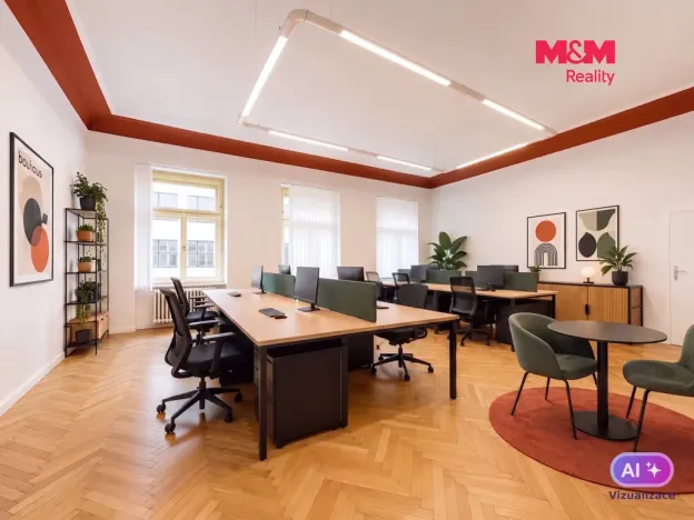 Pronájem kanceláře, Praha - Vinohrady, náměstí Míru, 92 m2