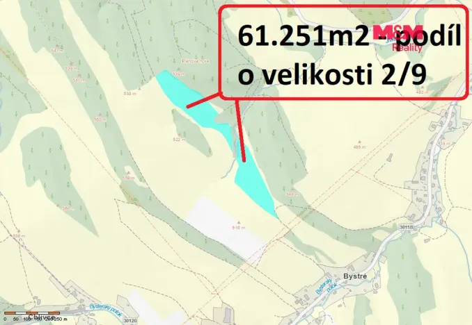 Prodej louky, Stárkov - Bystré, 56913 m2