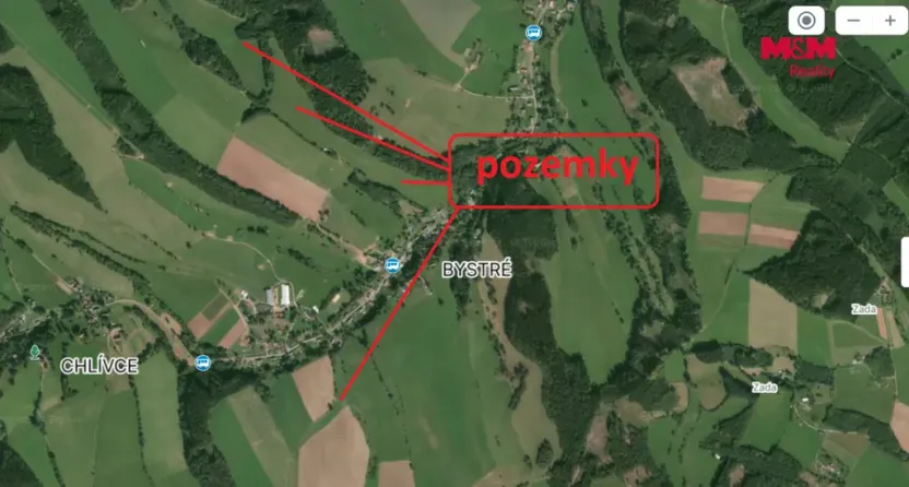 Prodej louky, Stárkov - Bystré, 61251 m2
