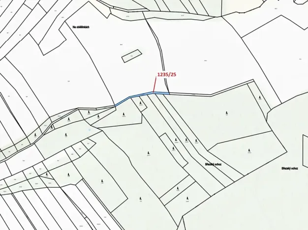 Dražba pozemku, Březí nad Oslavou, 344 m2