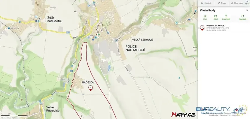 Prodej louky, Police nad Metují, 2213 m2