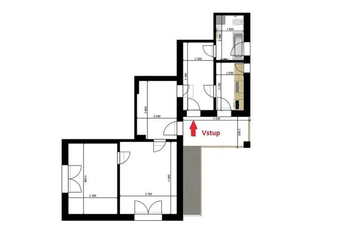 Prodej bytu 2+1, Davle, Kiliánská, 70 m2
