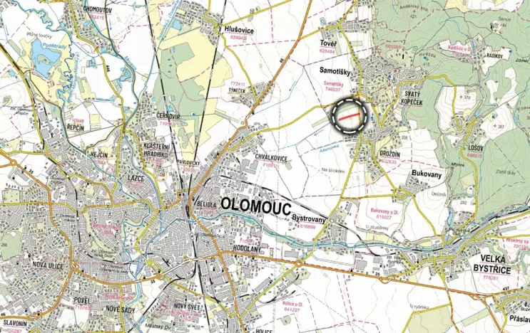 Prodej pole, Olomouc, 7535 m2