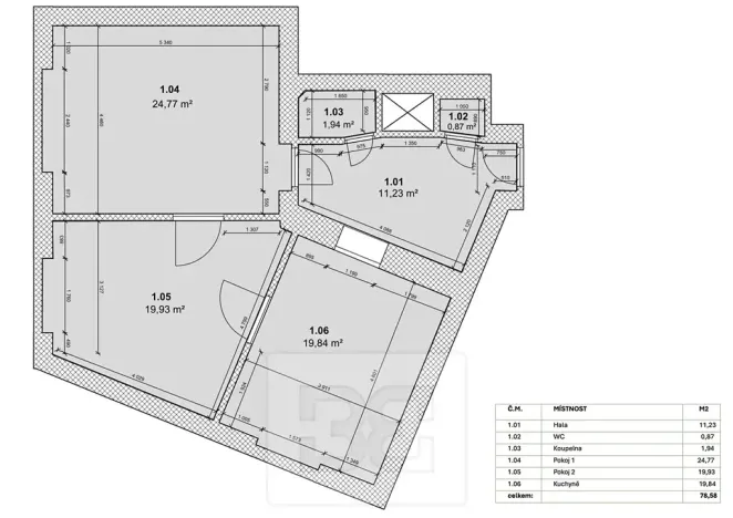Prodej bytu 2+1, Praha - Smíchov, Na Březince, 81 m2