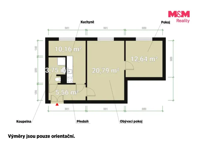 Pronájem bytu 2+1, Plzeň - Lobzy, Rokycanská, 57 m2