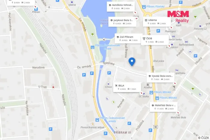 Pronájem bytu 1+kk, Příbram - Příbram I, Špitálská, 29 m2