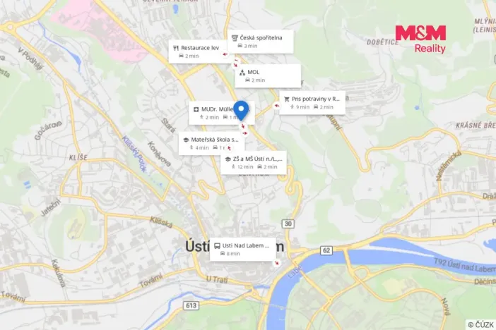 Pronájem bytu 3+1, Ústí nad Labem - Ústí nad Labem-centrum, Hoření, 62 m2