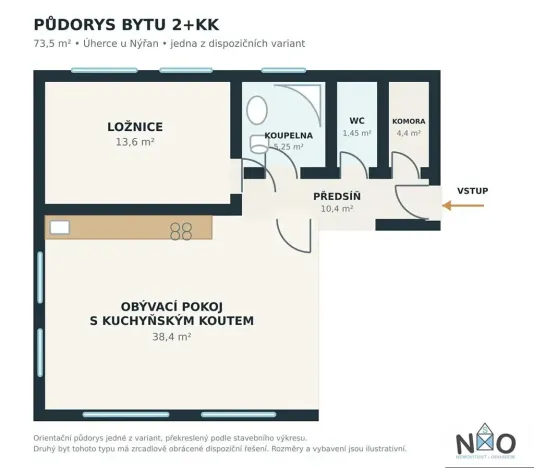 Pronájem bytu 2+kk, Úherce, Hlavní, 73 m2