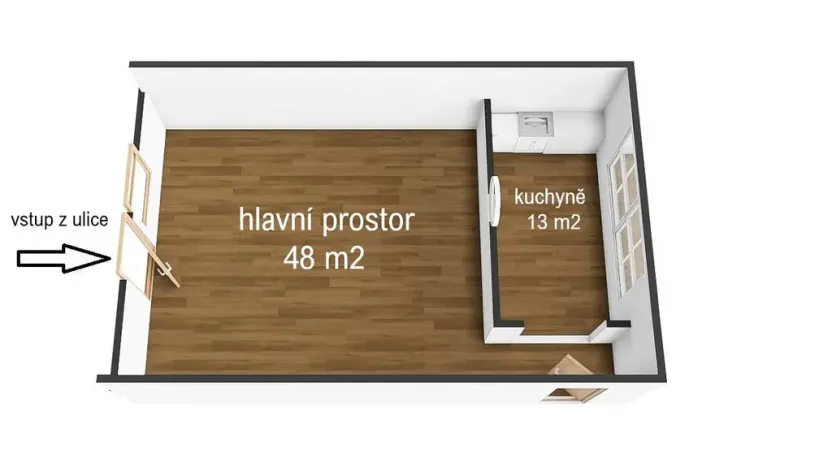 Pronájem obchodního prostoru, Říčany, 17. listopadu, 61 m2