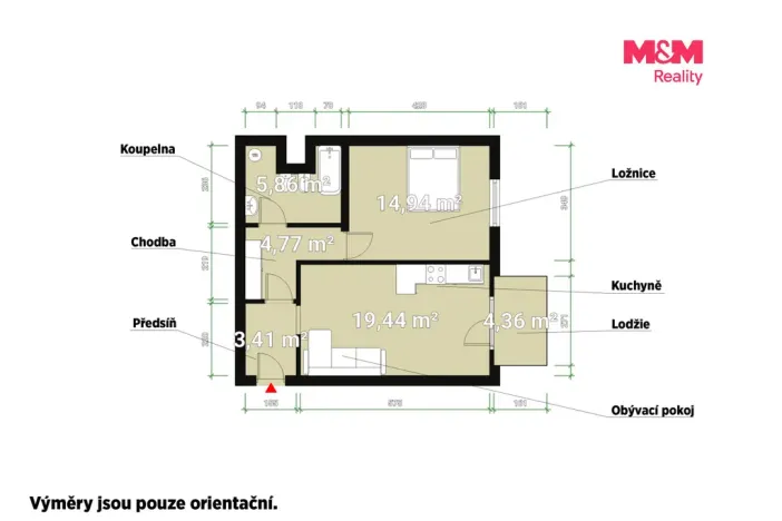 Prodej bytu 2+kk, Janovice nad Úhlavou, Rozvojová zóna, 50 m2