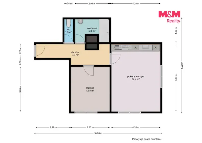Prodej bytu 2+kk, Velké Meziříčí, U Statku, 51 m2