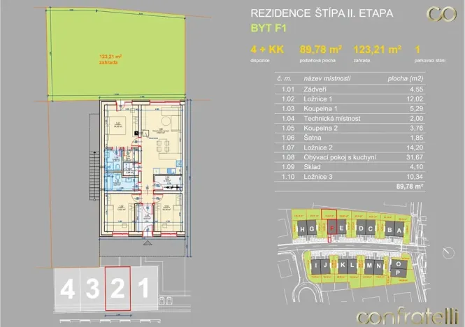 Prodej bytu 4+kk, Zlín, Zimní, 90 m2