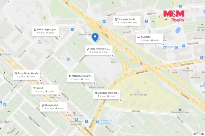 Prodej bytu 2+1, Praha - Michle, Hanusova, 42 m2