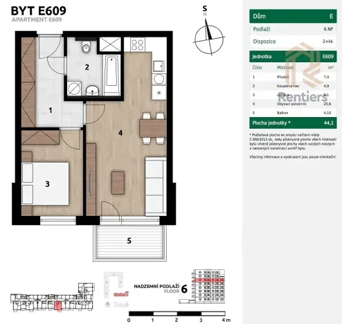 Prodej bytu 2+kk, Praha - Hostivař, Arnošta Staňka, 44 m2