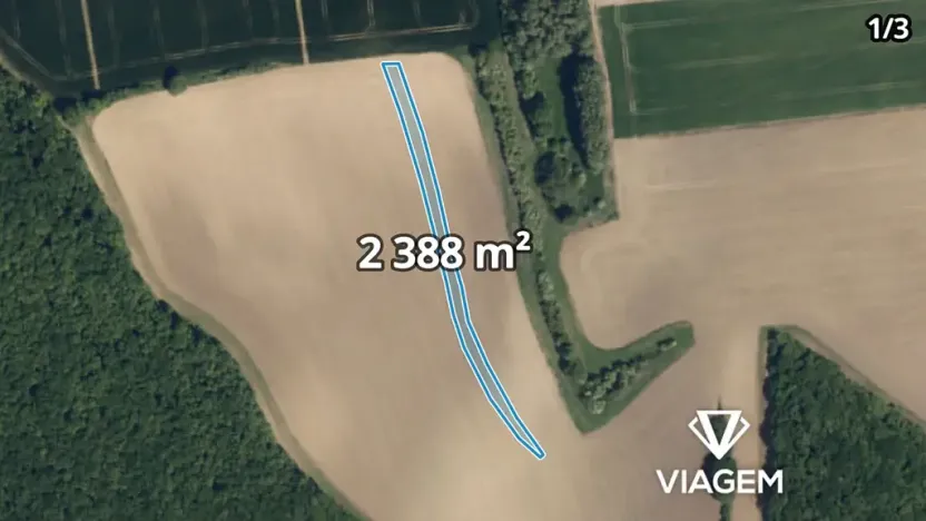 Prodej podílu pole, Strážovice, 973 m2