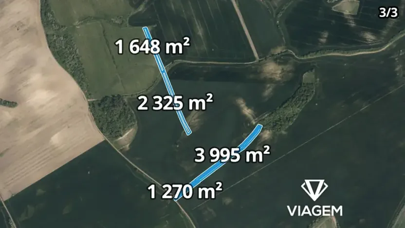 Prodej podílu pole, Strážovice, 973 m2