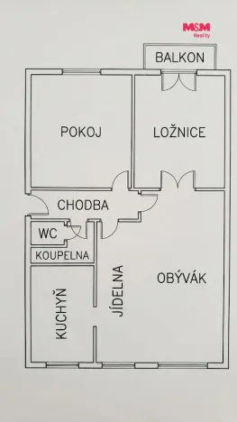 Prodej bytu 3+1, Hodonín, Očovská, 73 m2
