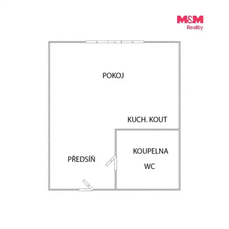 Pronájem bytu 1+kk, Sokolov, Marie Majerové, 20 m2