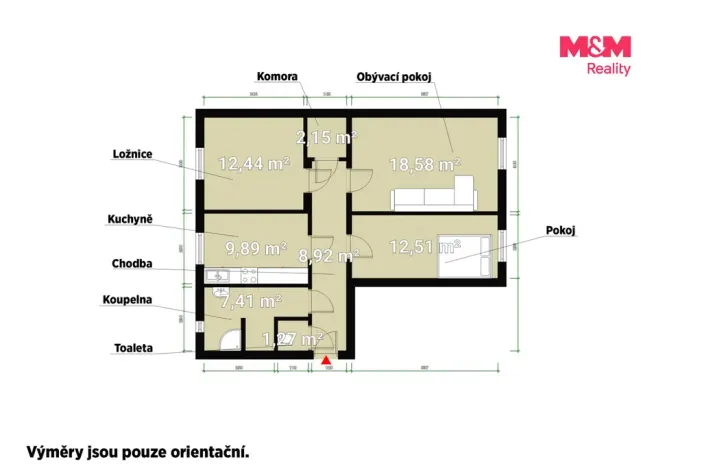 Prodej bytu 3+1, Horšovský Týn - Dolní Metelsko, 73 m2