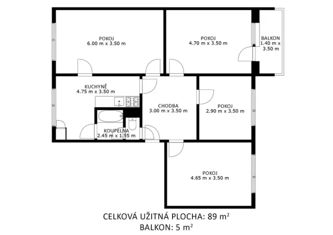 Prodej bytu 4+1, Holešov, Dukelská, 91 m2
